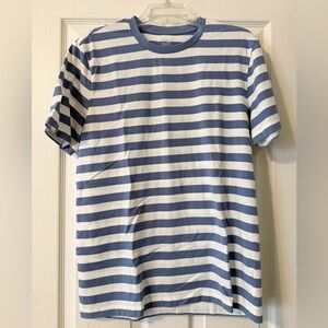 Nautical Blue and White Striped Men's Tee